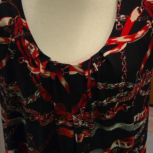 Jones Studio Womens Chain Print Tank Top Size 2X (tagged 24W) - Picture 2 of 8